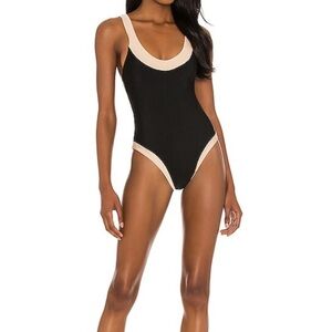 Black and tan REVOLVE: house of Harlow one piece swimsuit. Size small.